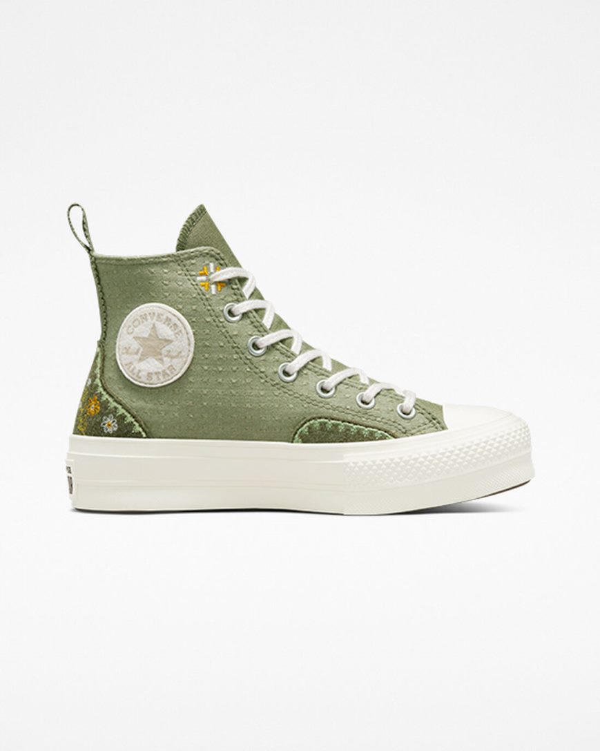 Women\'s Converse Chuck Taylor All Star Lift Autumn Embroidery High Top Platform Shoes Light | AU 9CE86W